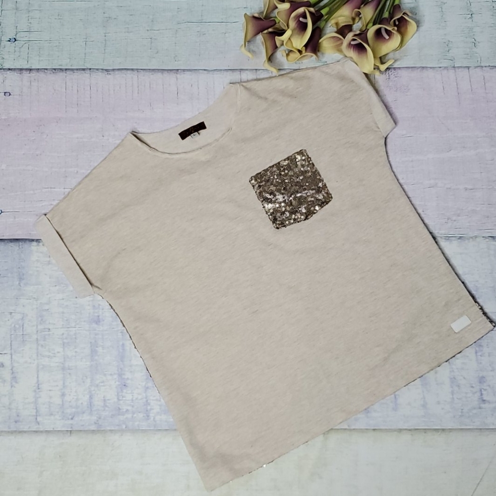 7 For All Mankind Kids Sequin Top